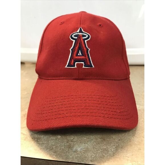 Outdoor Cap Anaheim Angels Red Sports Hat Strap back Adjust Team MLB Wool Blend - Picture 2 of 8
